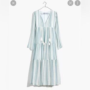Madewell x Christy Dawn striped midi dress, size XL